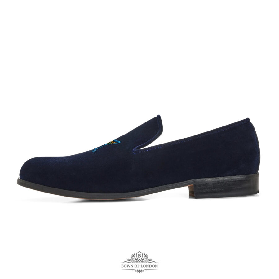 Sunsion Men’s Velvet Loafers – Embroidered Slip-On Slippers for Elegant Comfort - Image 4