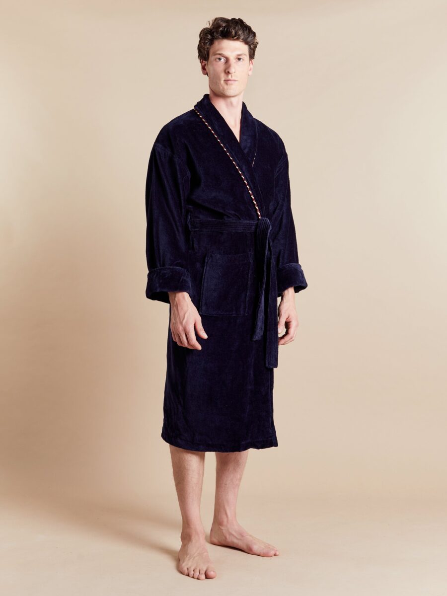 Sunsion Navy Velvet Robe Set – Luxury His & Hers Dressing Gown Bundle - Image 4