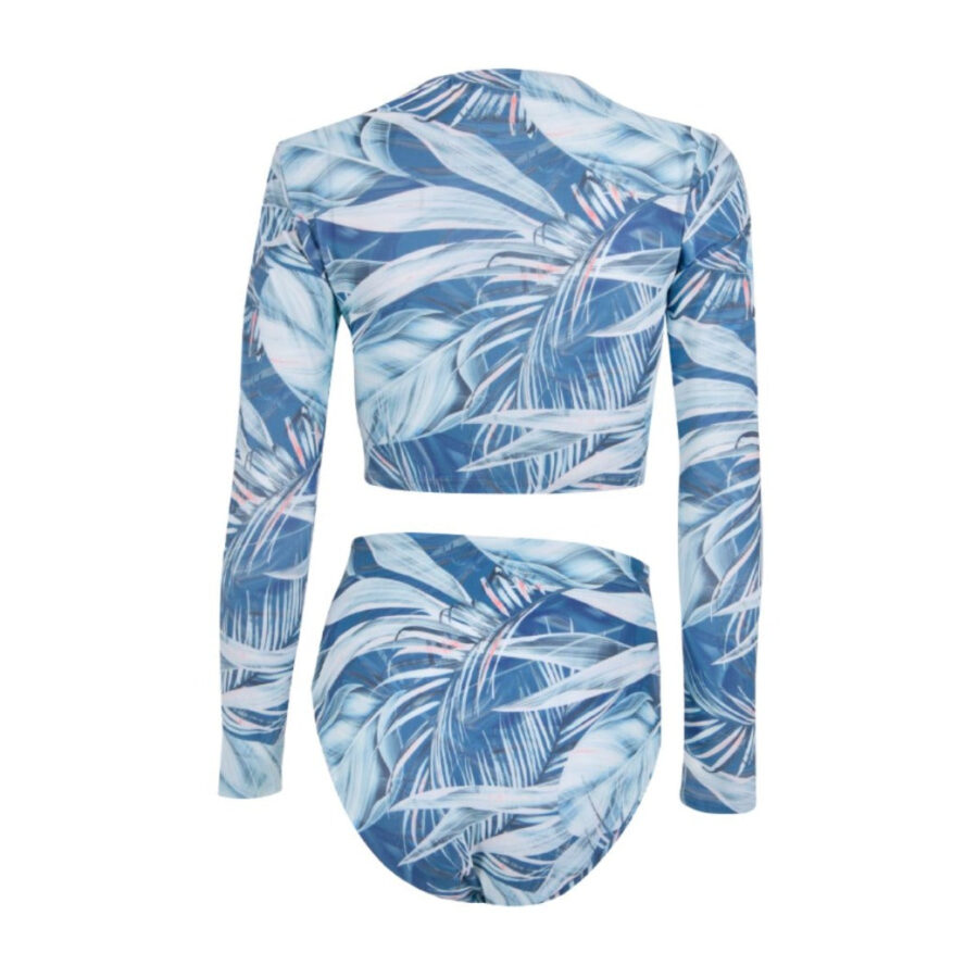 Sunsion Silver Leaf Print Bikini Set – 2-Piece Swimsuit for Women - Image 3