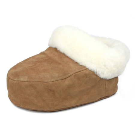 Sunsion Chestnut Sheepskin Slippers – Cozy Footmuff-Style Slip-Ons