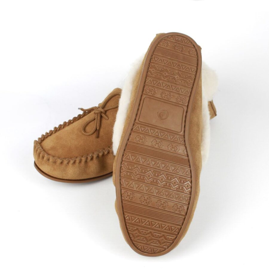 Sunsion Women’s Chestnut Hard Sole Sheepskin Slippers – Durable & Cozy - Image 2