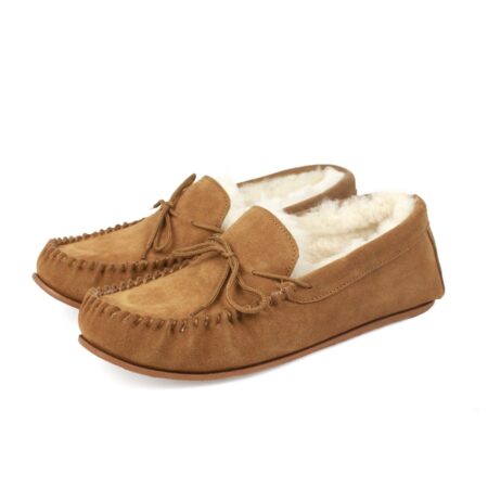 Sunsion Chestnut Sheepskin Slippers – Unisex Soft Sole Comfort