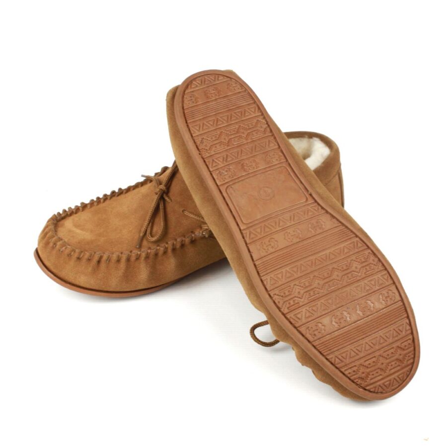 Sunsion Chestnut Sheepskin Slippers – Unisex Soft Sole Comfort - Image 2
