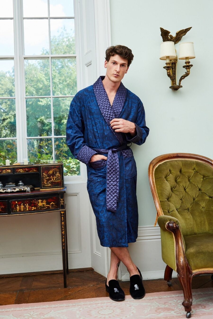 Sunsion Sherlock Men’s Long Smoking Jacket – Classic & Elegant - Image 3